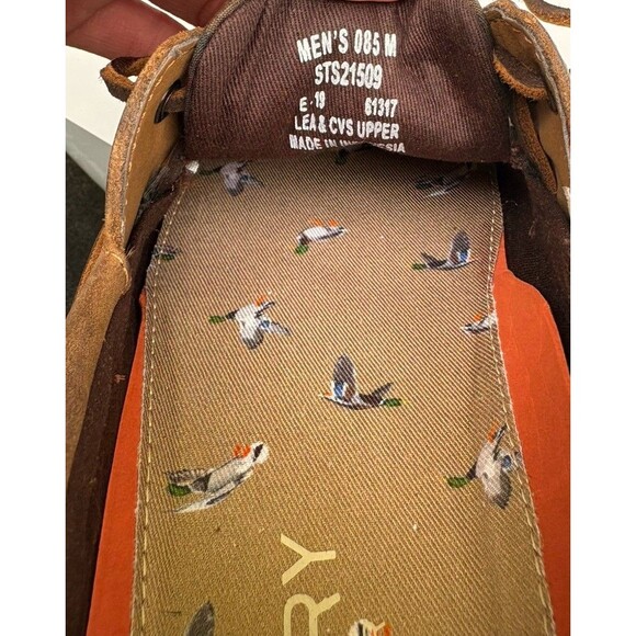 Sperry A/O Limited Edition Men's Top Sider Oil Cloth Olive Plaid Size 8.5 M - Picture 9 of 9